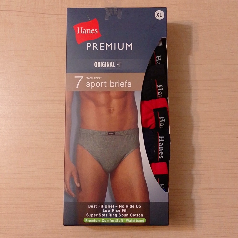 Hanes Premium 7 Men's Sports Underwear Briefs XL